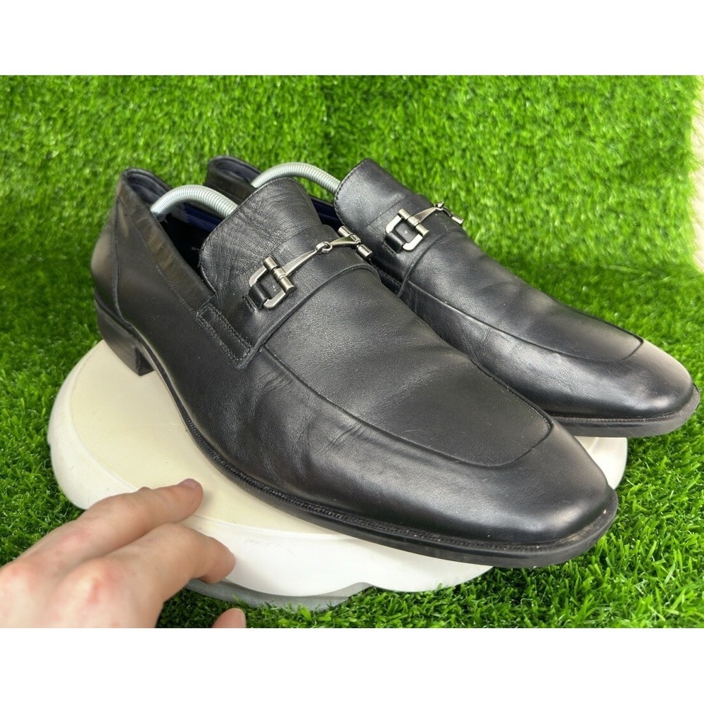 Vintage 90s Cole Haan Horsebit Leather Loafers Dress Shoes Black 12 (g6b)